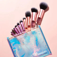 Real Techniques Makeup Brushes Travel Fantasy Mini Set 10 In 1 + Bag