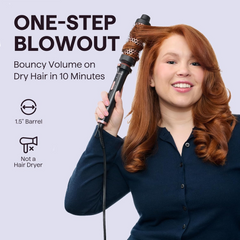 Wavytalk Thermal Brush, 1.5 inch Heated Round Brush for Blowout Look