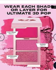 ONE/SIZE - Cheek Clapper 3D Blush Trio Palette - Gworly Pop
